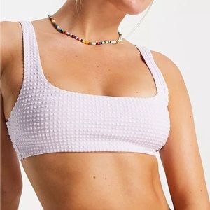 ASOS Weekday Bikini Set in Lilac Gingham